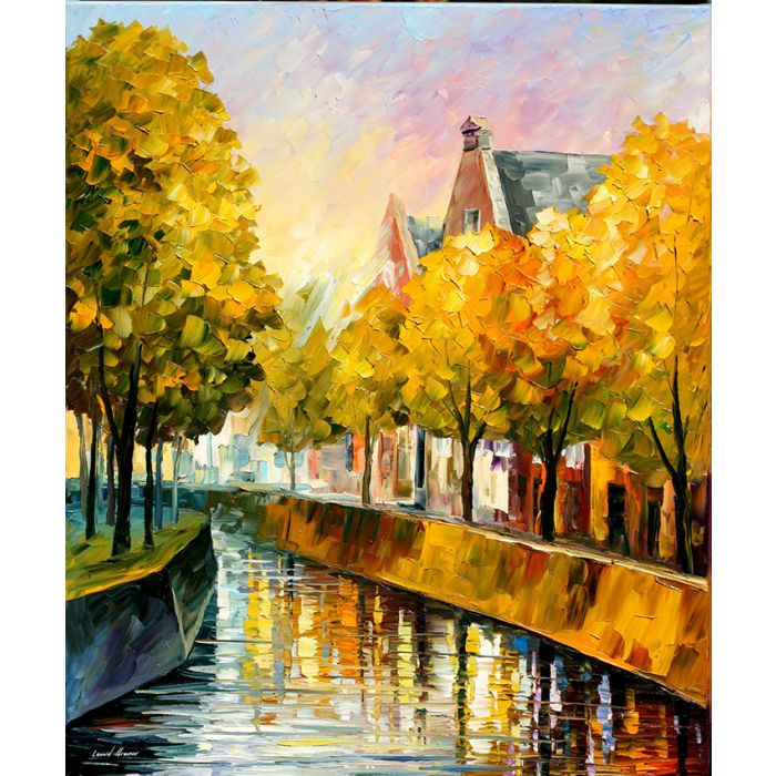 Leonid Afremov, oil on canvas, palette knife, buy original paintings, art, famous artist, biography, official page, online gallery, large artwork, impressionism, landscape, park, walk,